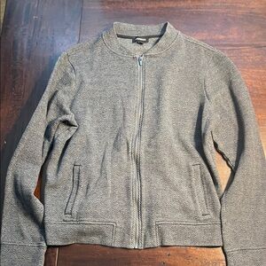Express Charcoal Herringbone Jacket